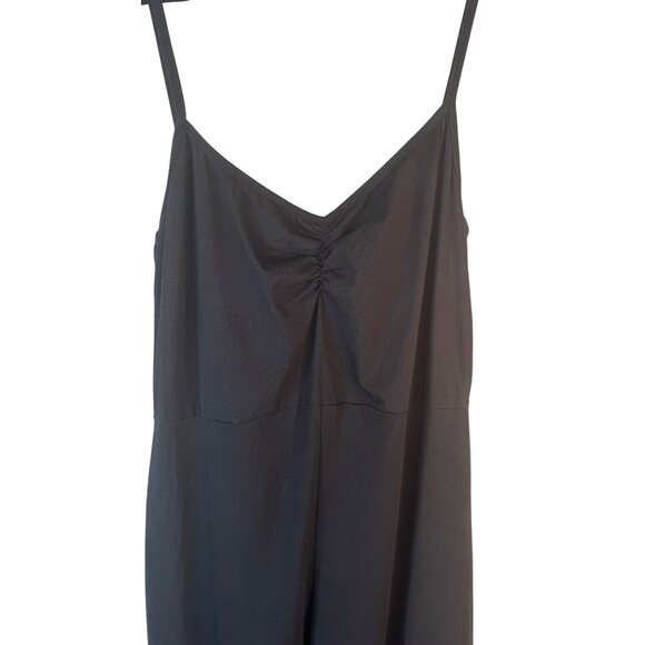 2/$30 NWT PLT Plus Size 18 Black Cotton Ruched Bust Jumpsuit - Picture 5 of 16